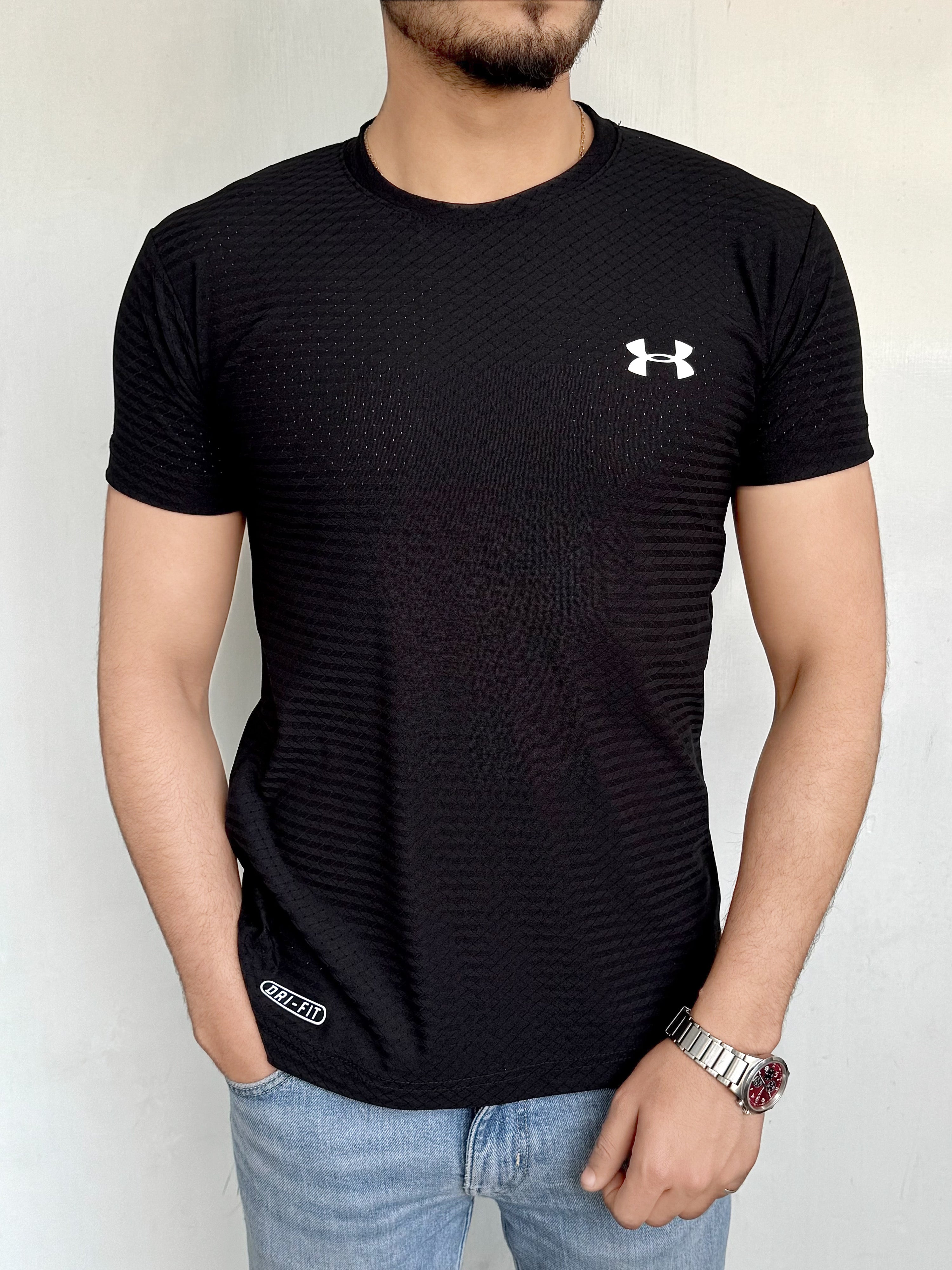 LYCRA STRETCHABLE STYLISH SHIRT-BLACK