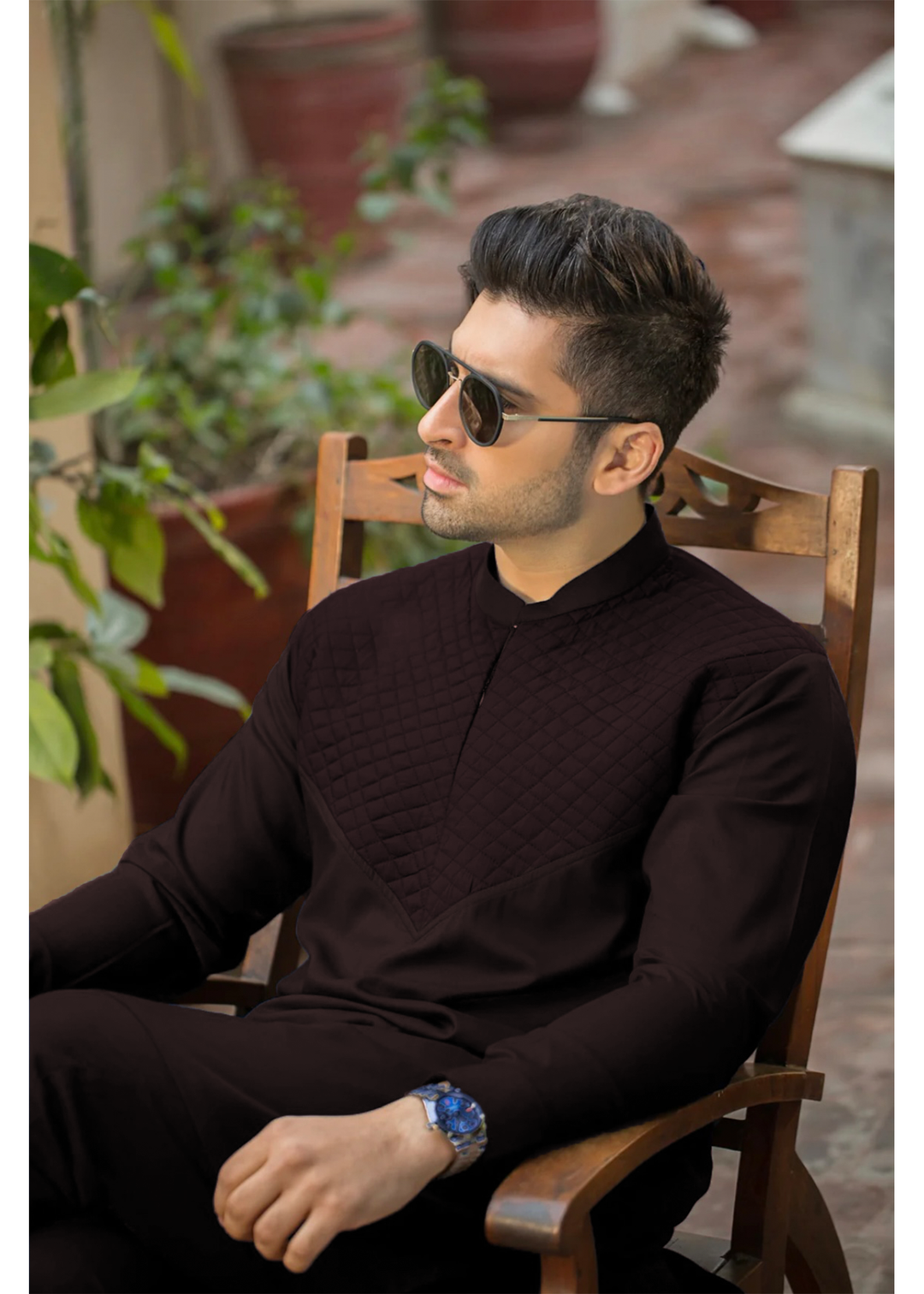 ALL SEASON STITCHED KURTA TROUSER WITH BAN-MAROON