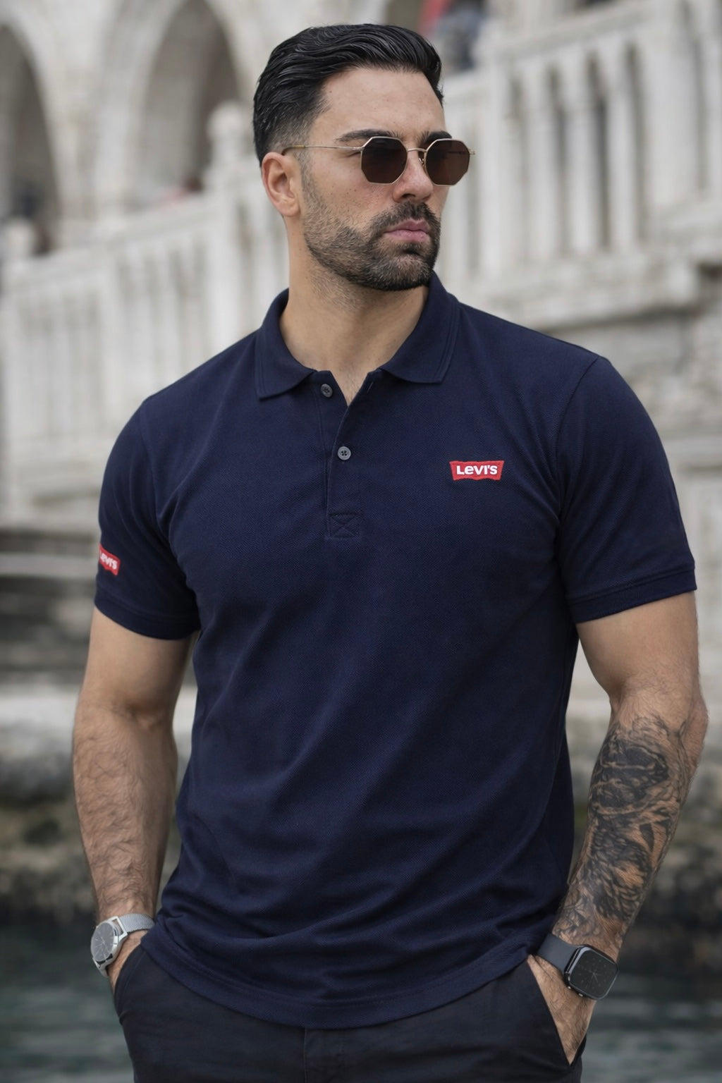 LUXE-MOTION POLO-NAVY
