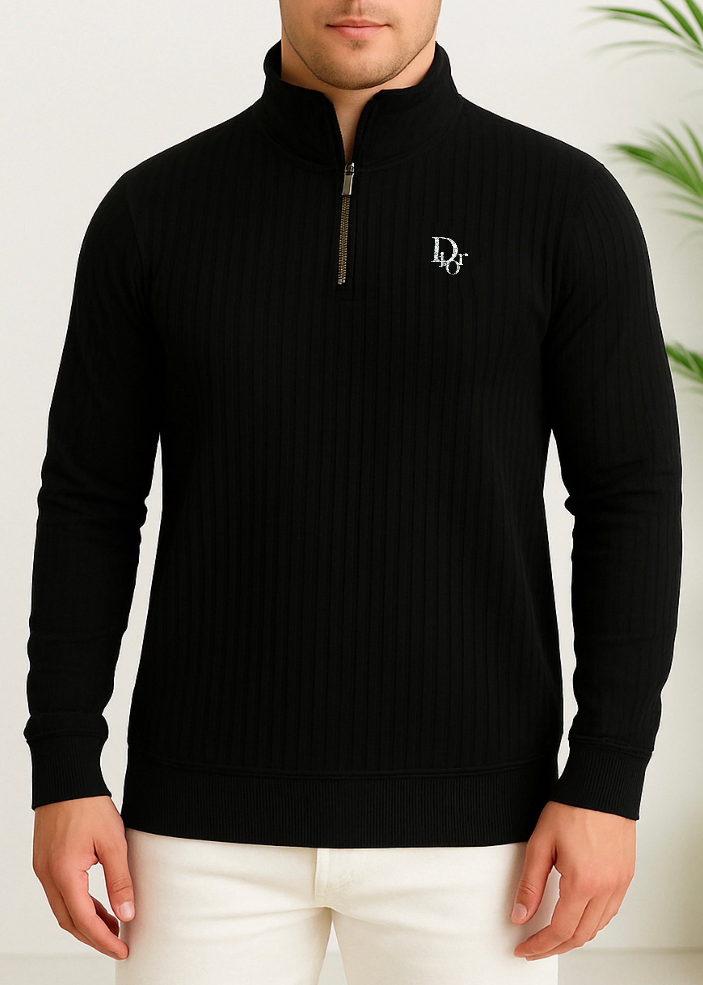 THE ELEVATE-VELOCITY MOCK NECK-BLACK