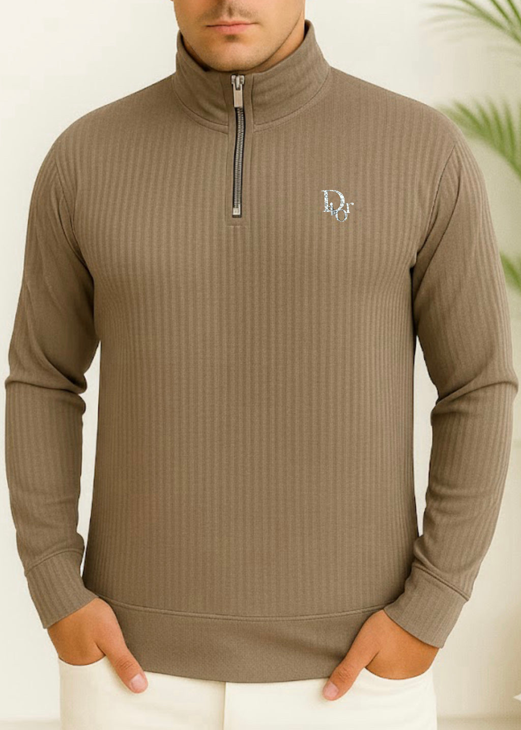 THE ELEVATE-VELOCITY MOCK NECK-GRAY
