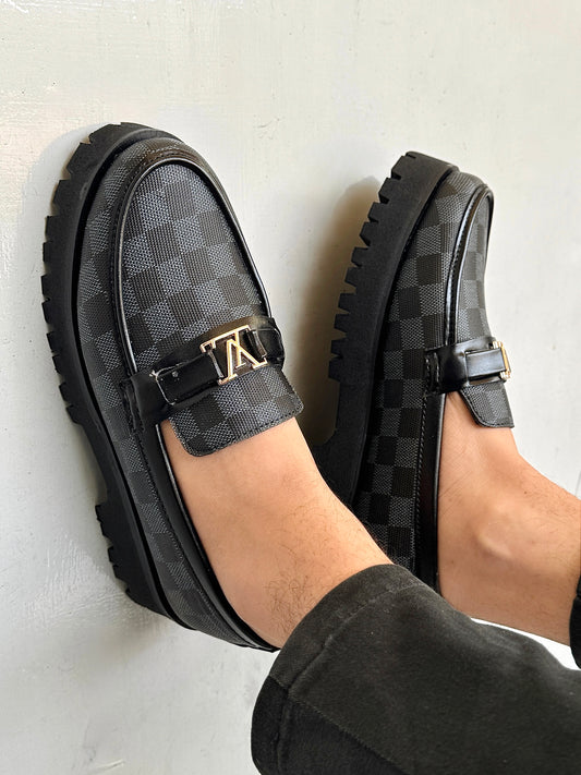 0024 HIGH SOLE STYLISH ELEGANT SHOES-BLACK