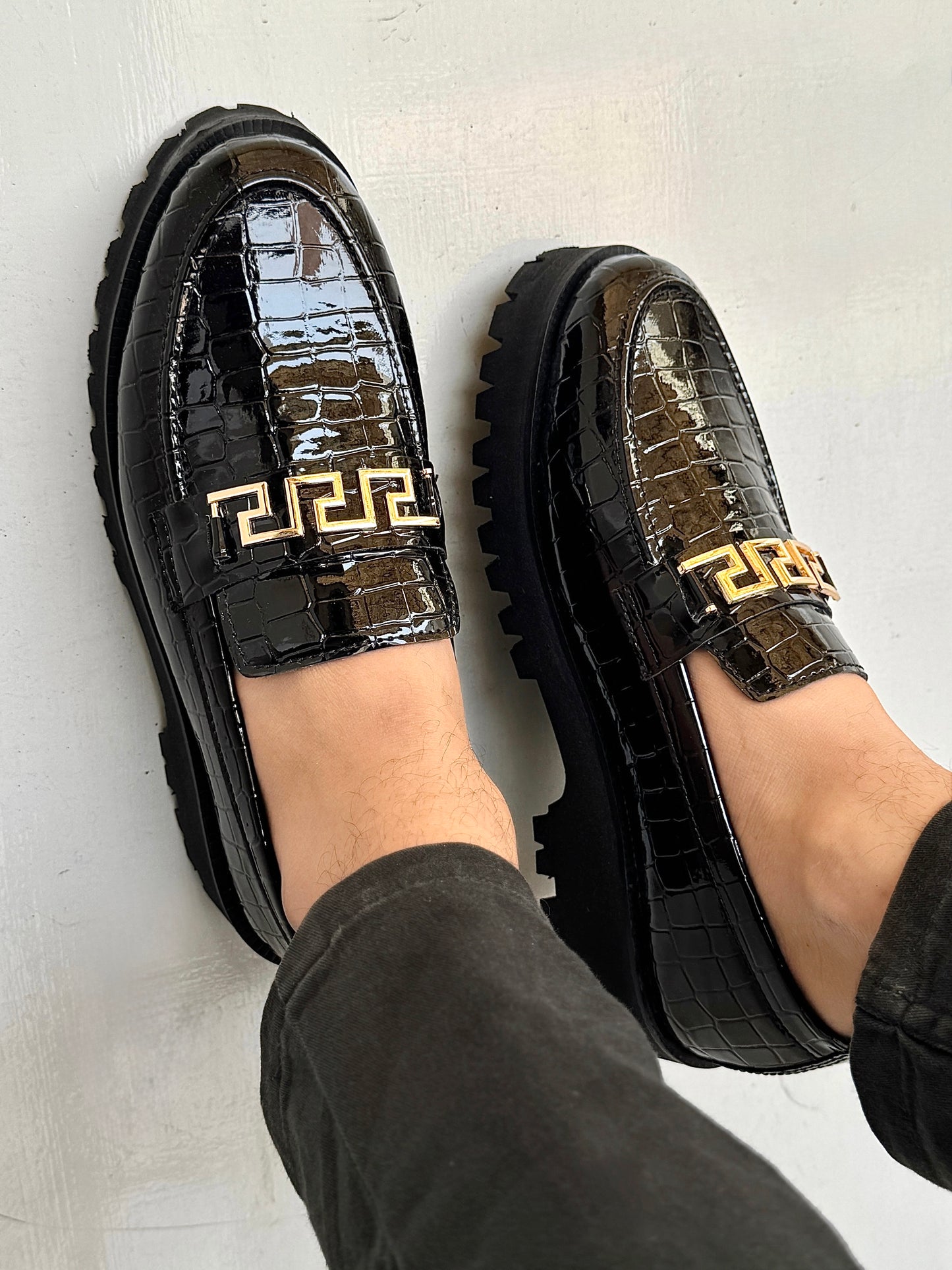 0022 BLACK ELEGANT HIGH SOLE SHOES-LF