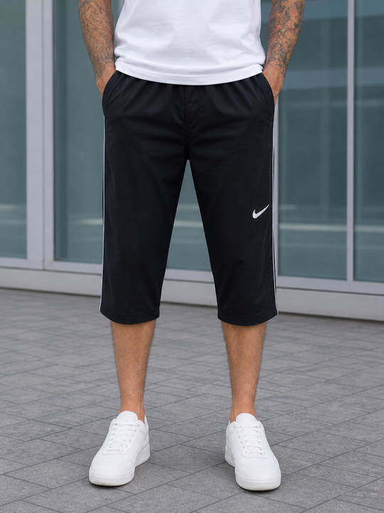 Easy-Wear Terry Shorts-BLACK