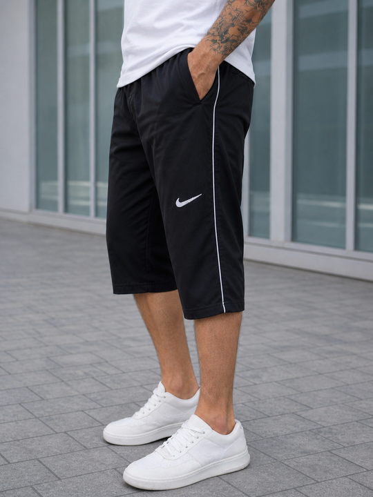 Easy-Wear Terry Shorts-BLACK