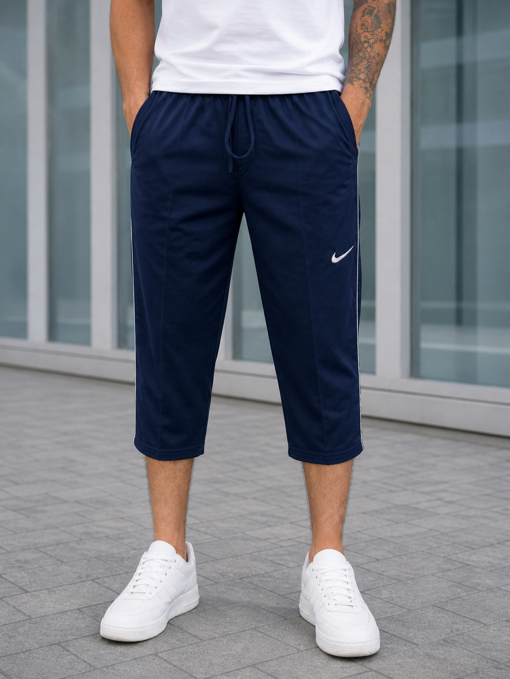 Easy-Wear Terry Shorts-NAVY