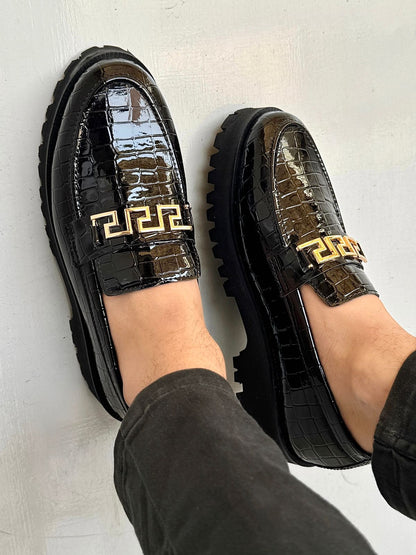 0022 BLACK ELEGANT HIGH SOLE SHOES-LF