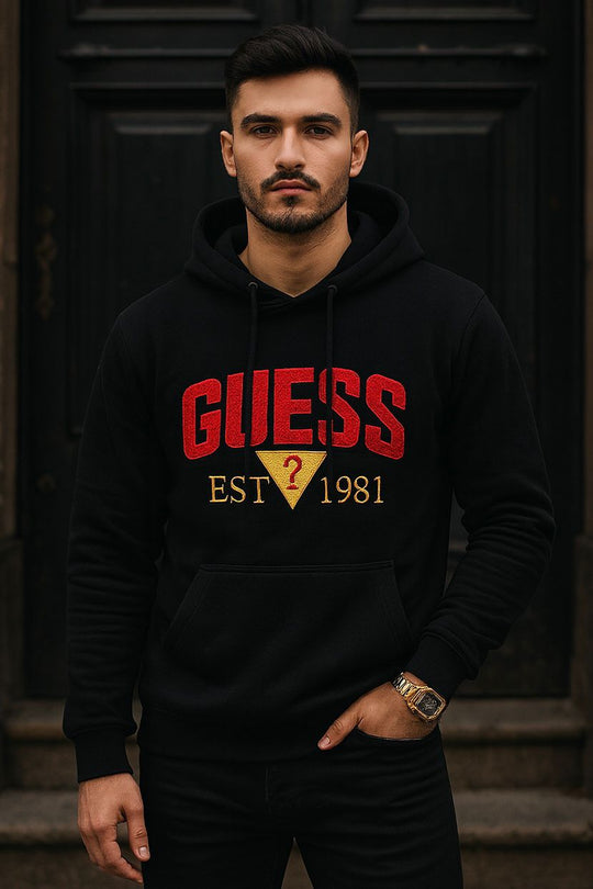0.03 COMFORTABLE HOODIE WITH UNIQUE STYLE-BLACK