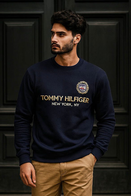 SOFT COTTON FLEECE SWEATSHIRT'S-BLUE