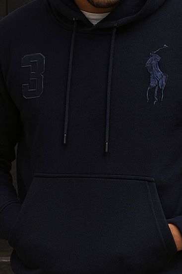 0.01 COZY CLASSIC FLEECE HOODIE-BLACK