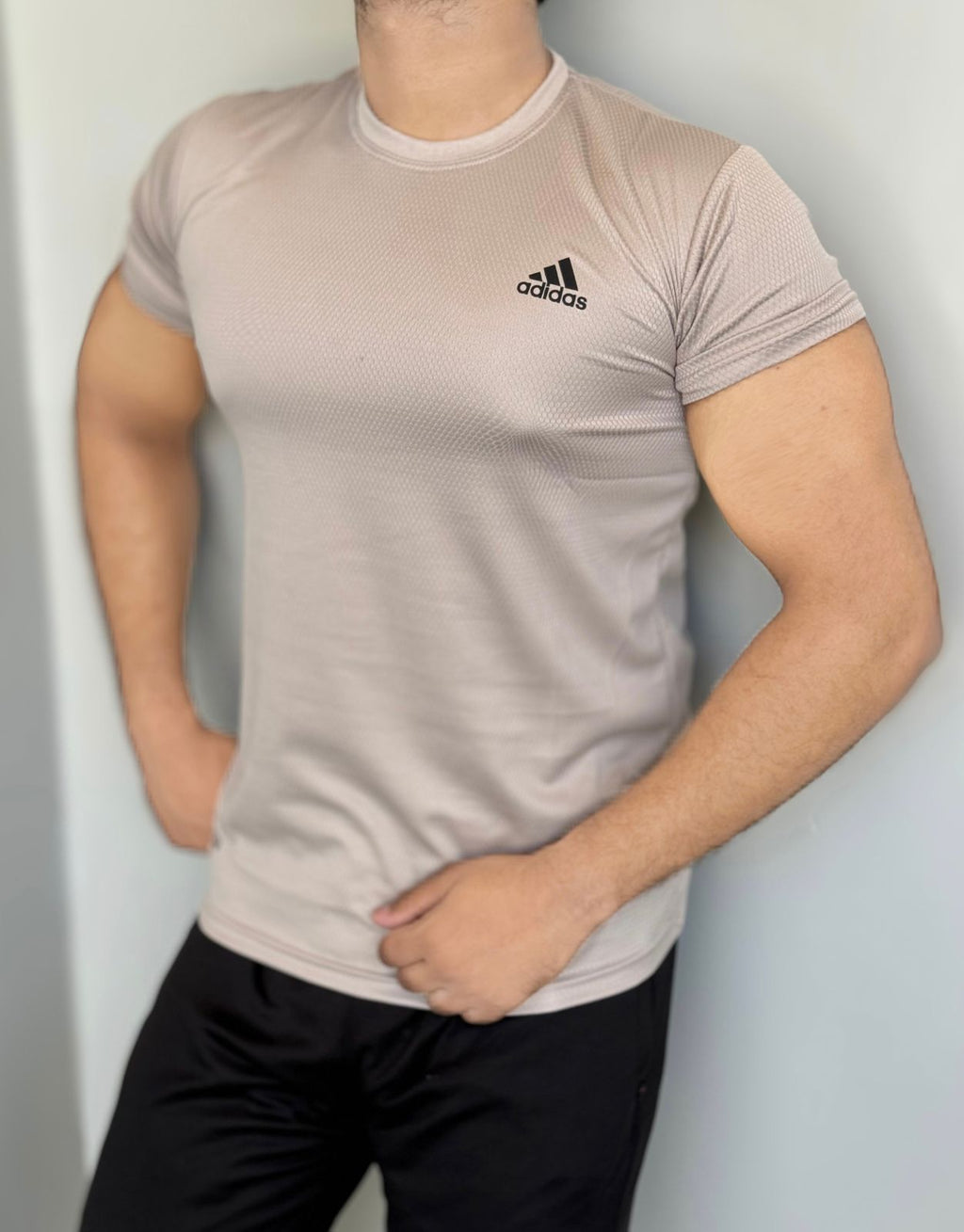 STRETCH EASE T-SHIRT FOR GYM WEAR SHIRT FOR MEN'S - TAN
