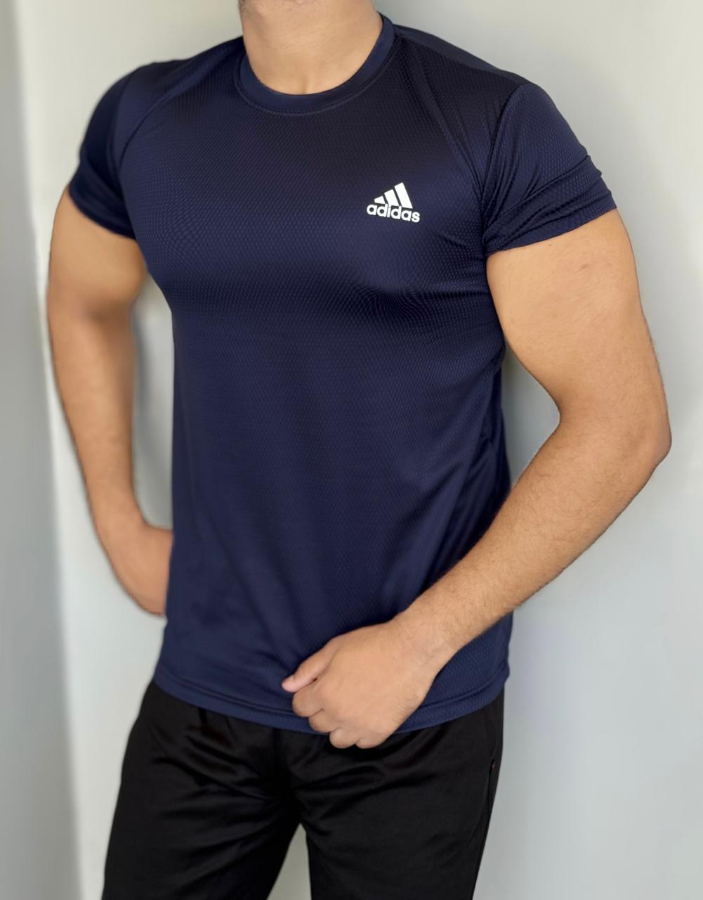 STRETCH EASE T-SHIRT FOR GYM WEAR SHIRT FOR MEN'S - NAVY BLUE