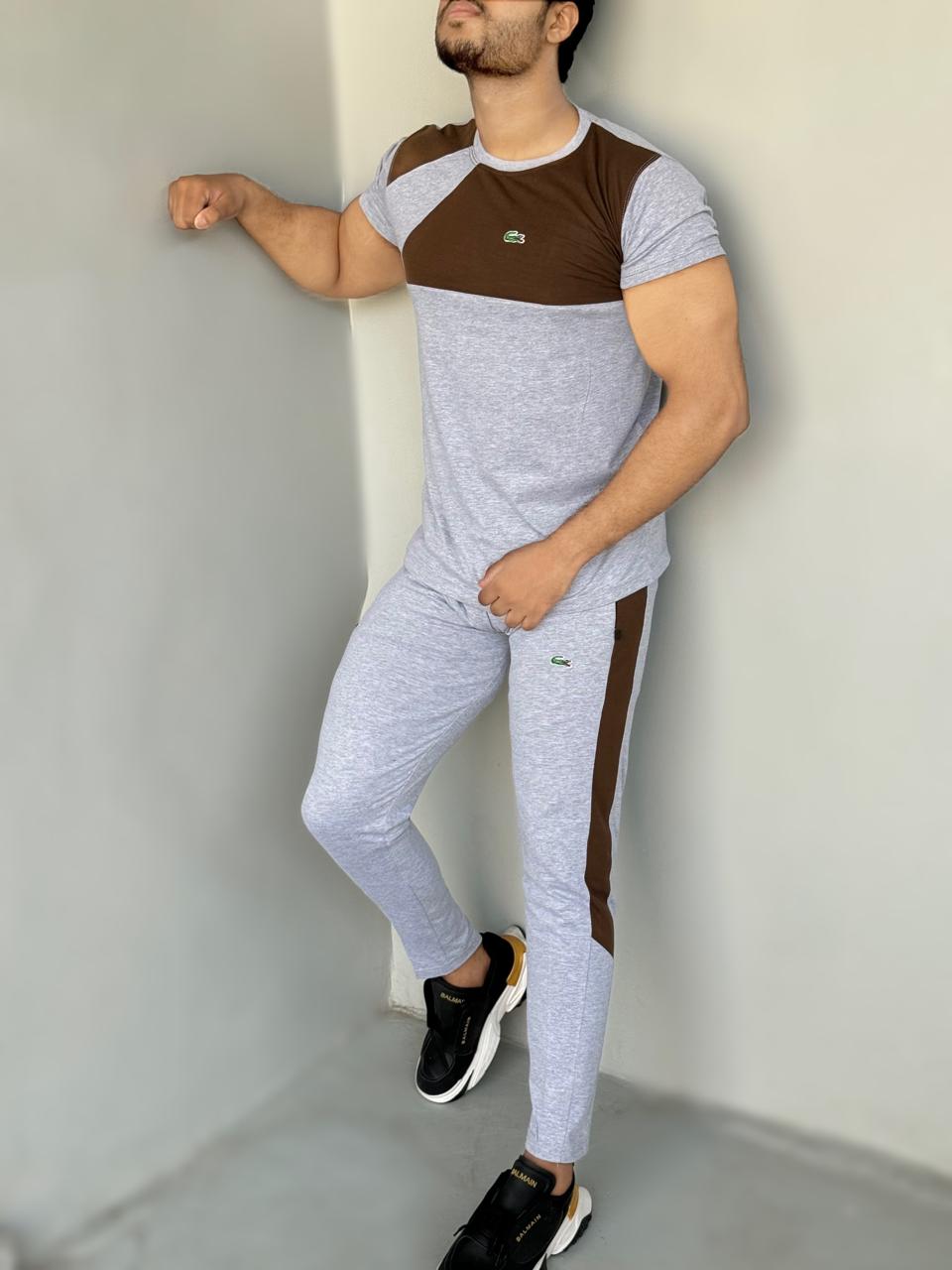 0011 FUSION FLUX TRACKSUIT Unique cotton style - grey