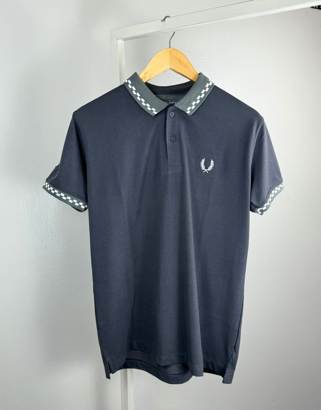 PREMIER COTTON POLO'S SHIRT WITH QUICK DRYING-GRAY