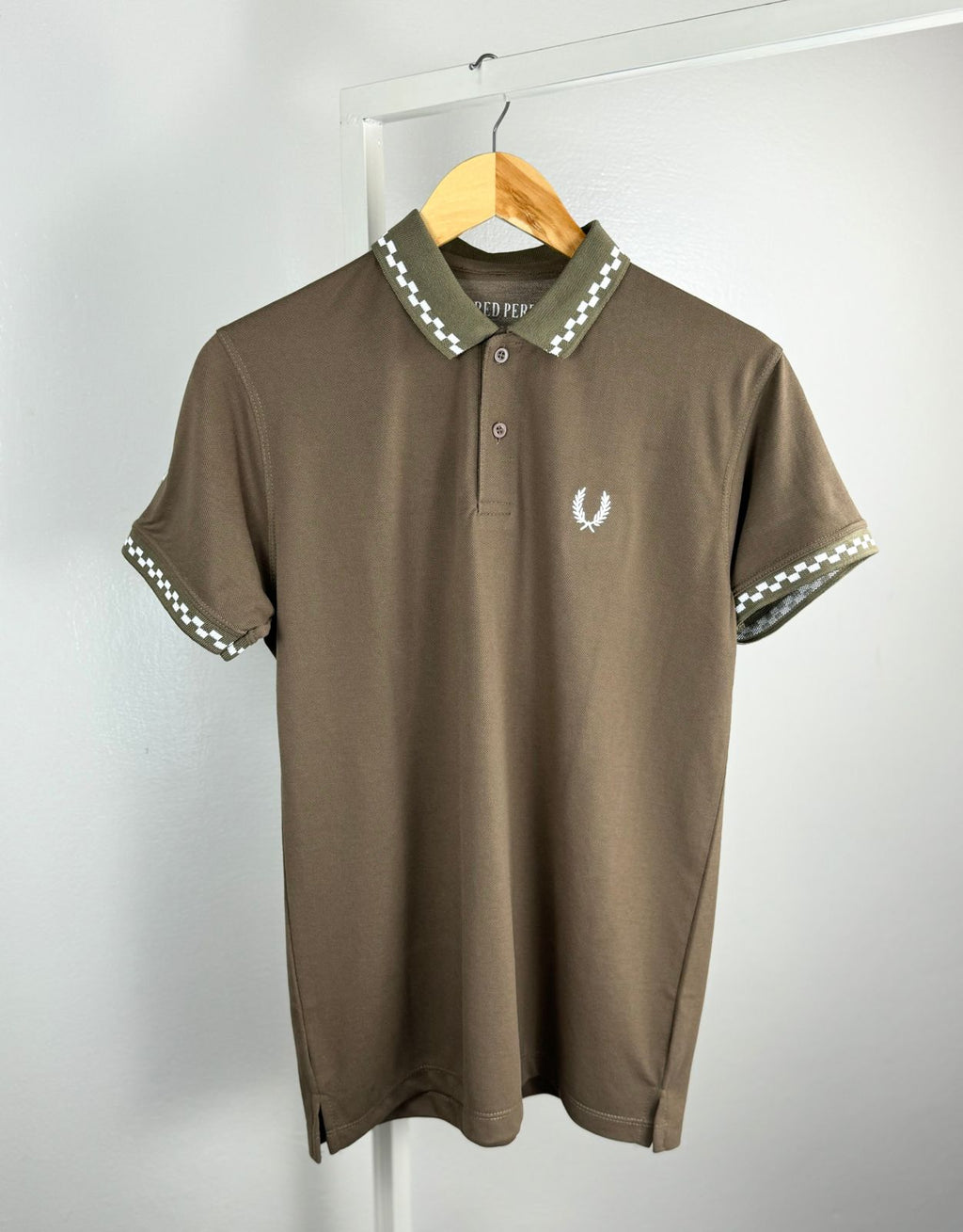 PREMIER COTTON POLO'S SHIRT WITH QUICK DRYING-BROWN