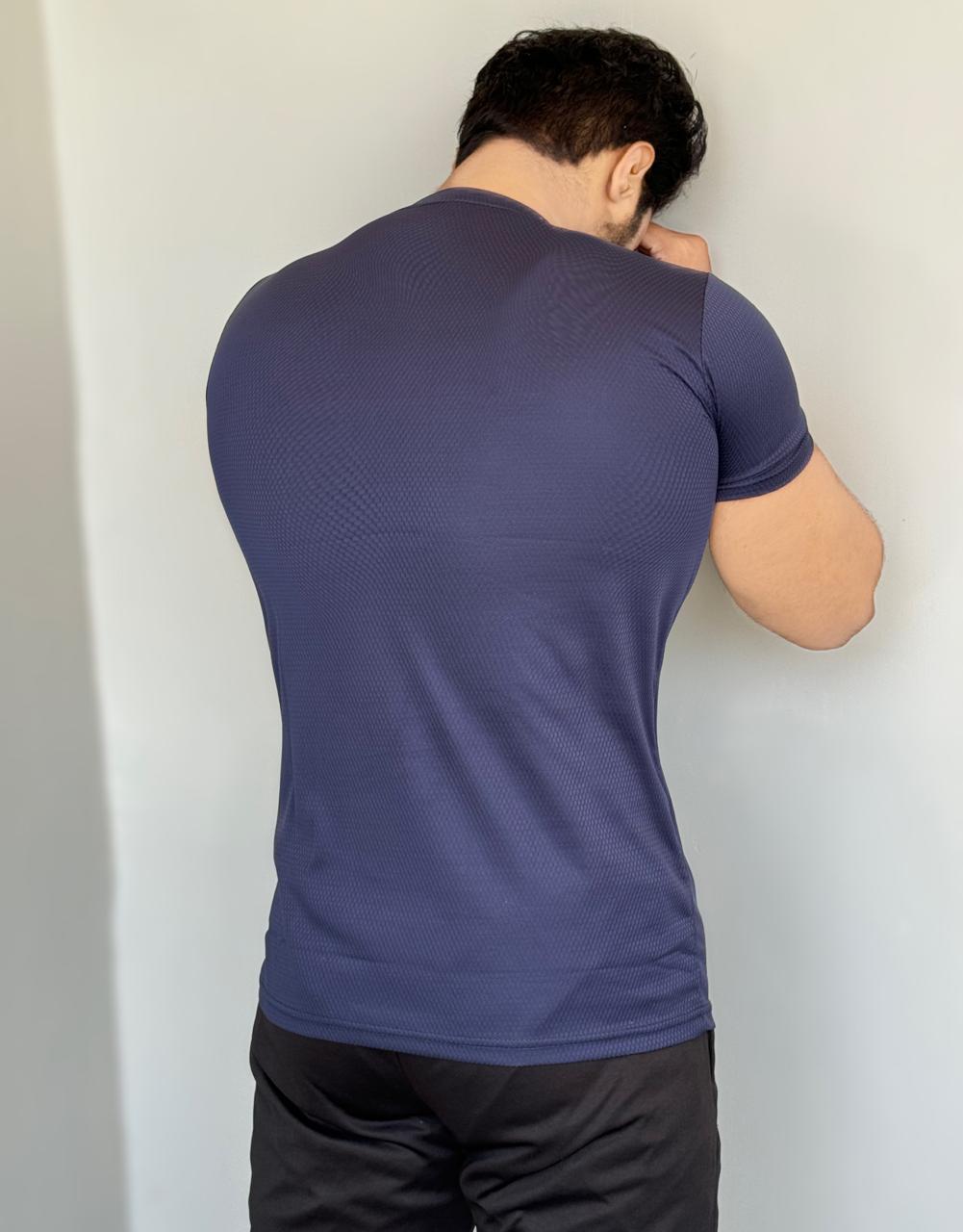 STRETCH EASE T-SHIRT FOR GYM WEAR SHIRT FOR MEN'S - NAVY BLUE